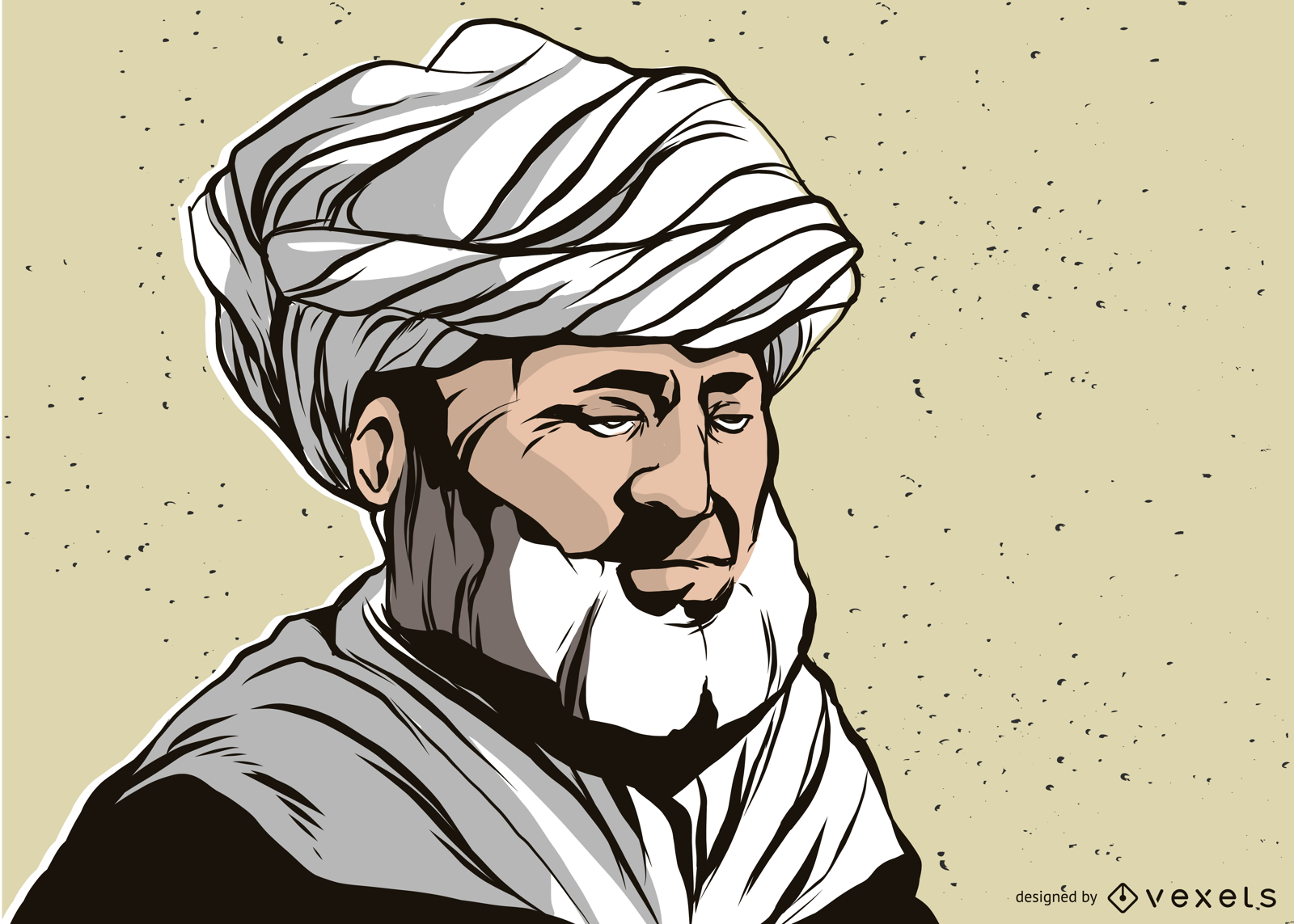 Ilustraci?n de hombre con turbante