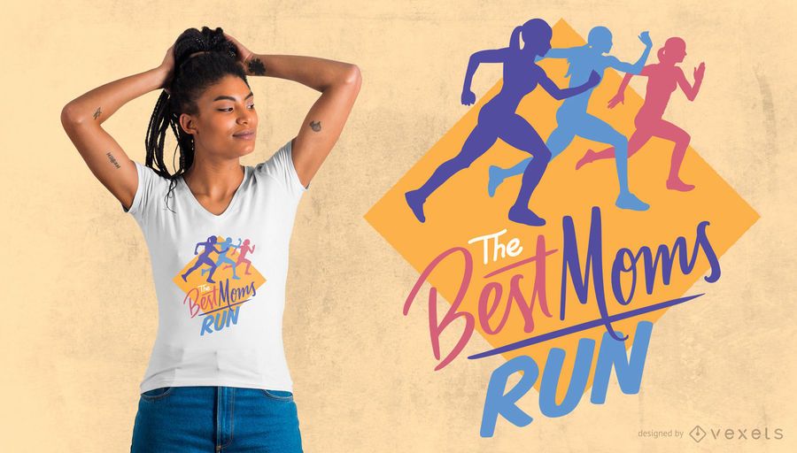 Diseño de camiseta Marathon Mom Diseño de camiseta Marathon Mom