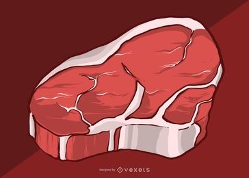 Steak of Meat Illustration