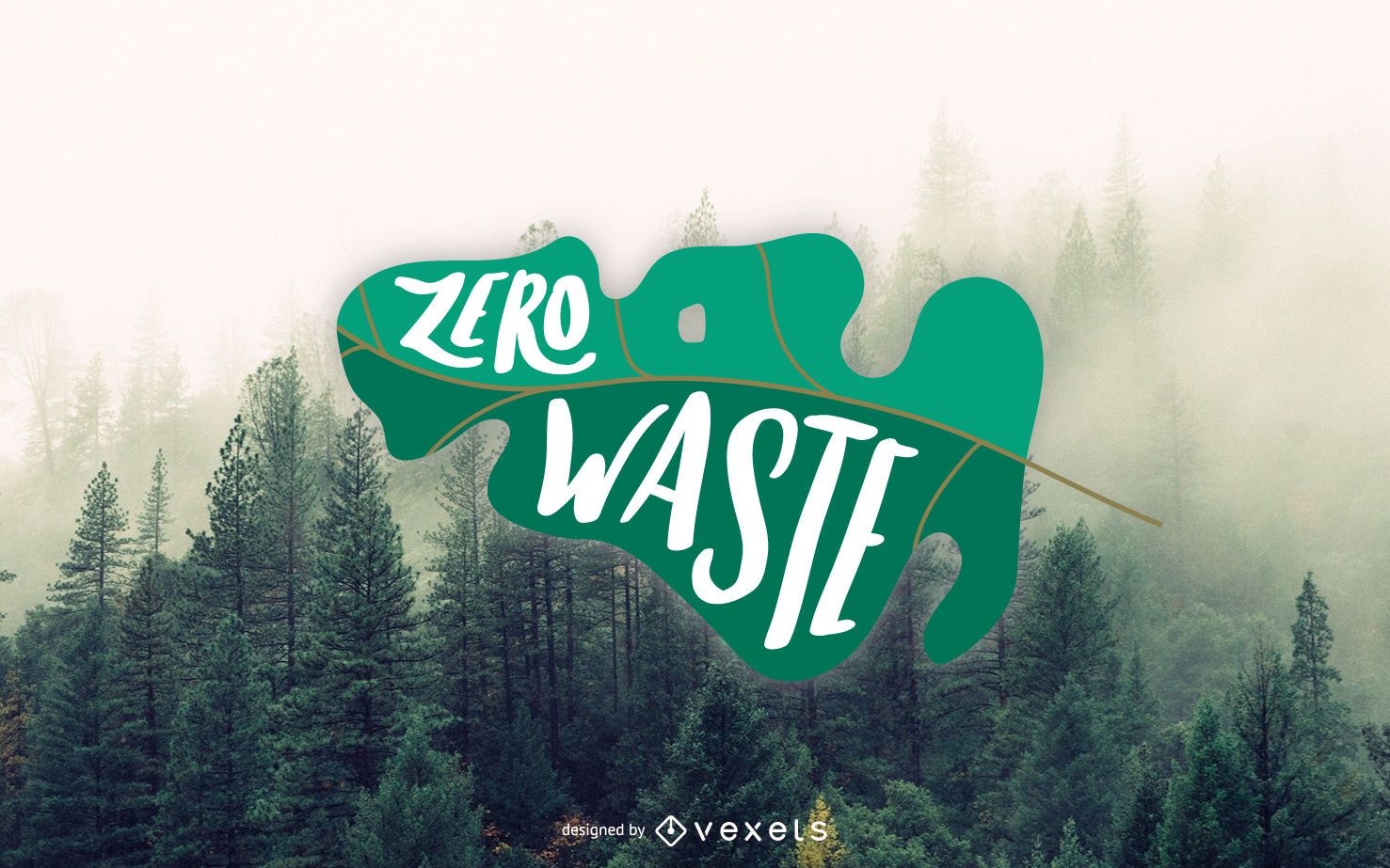 Zero Waste Lettering Design
