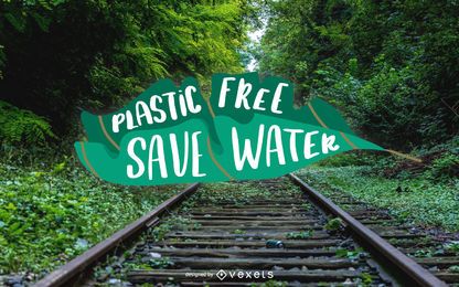 Plastic Free Lettering Design Plastic Free Lettering Design