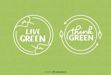 Umwelt-Abzeichen-Design Umwelt-Abzeichen-Design
