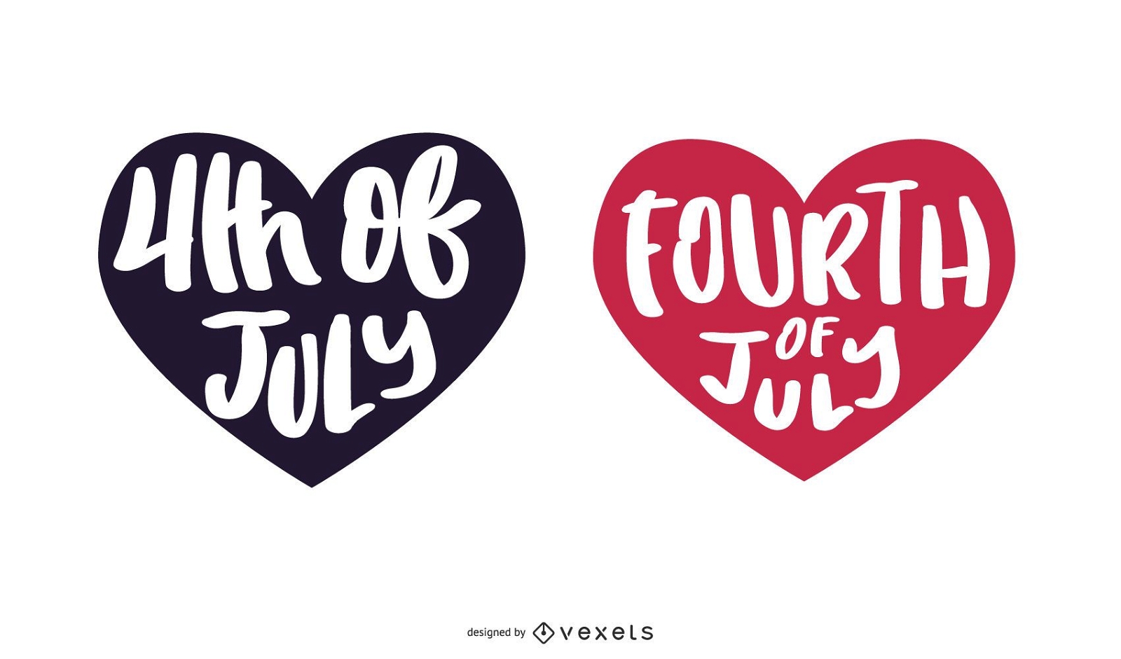 Fourth of July lettering Design 