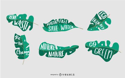 Natur Abzeichen Blatt Design Natur Abzeichen Blatt Design