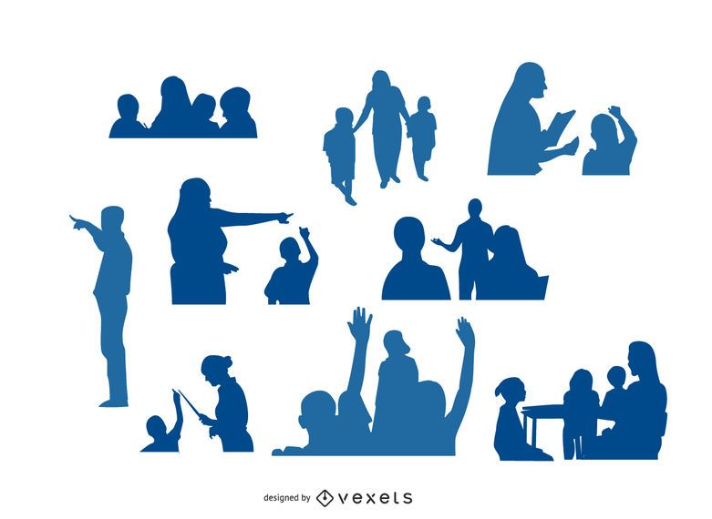 Teacher Silhouette Design Teacher Silhouette Design