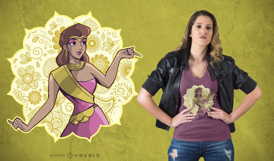 Indian Princess T-Shirt Design Indian Princess T-Shirt Design