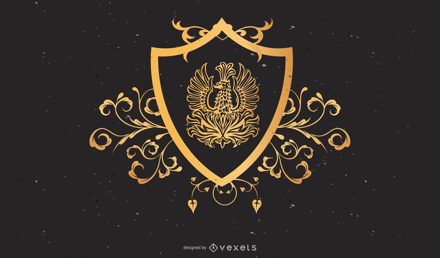 Ornate heraldic shield Ornate heraldic shield