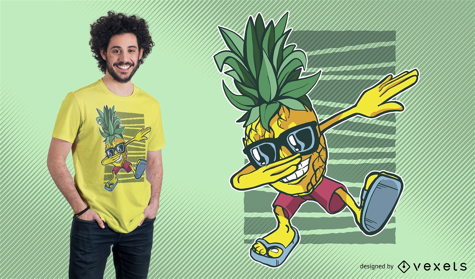 Design de camiseta com abacaxi