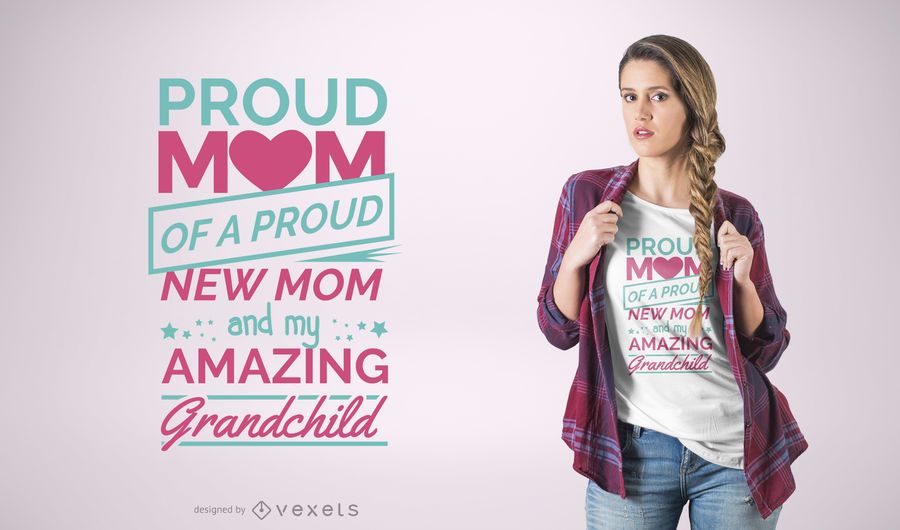 Proud Mom Quote T-Shirt Design Proud Mom Quote T-Shirt Design