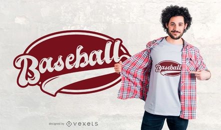 Design de t-shirt de emblema de basebol