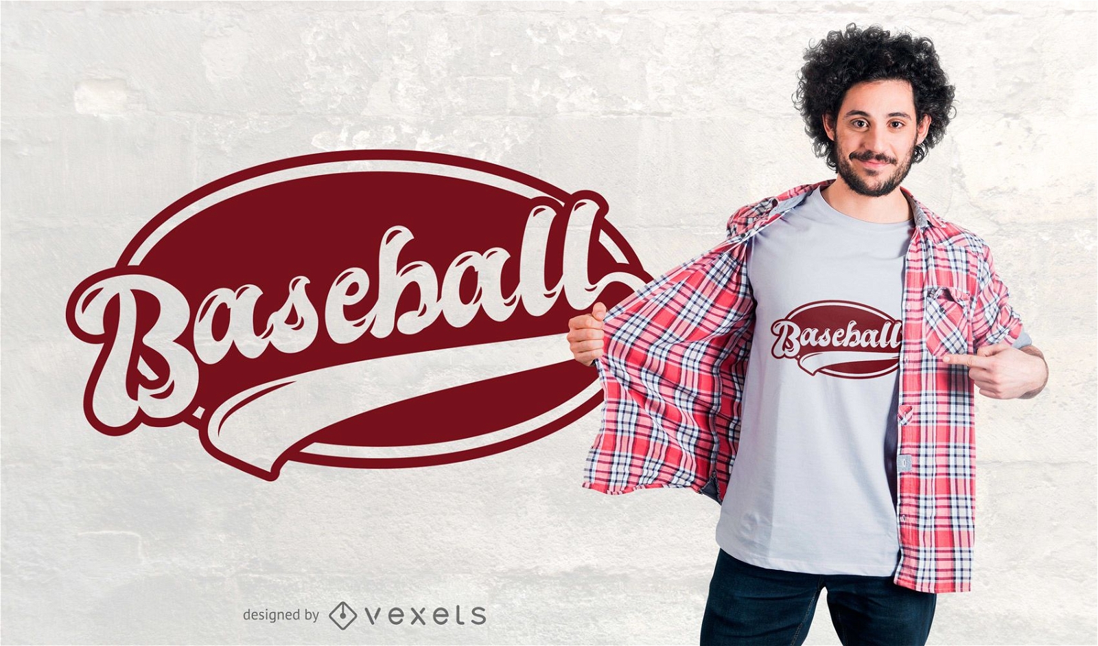 Baseball Abzeichen T-Shirt Design