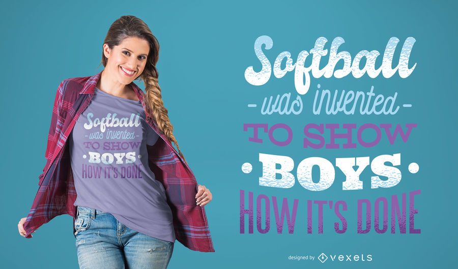 Projeto do t-shirt das meninas do softball Projeto do t-shirt das meninas do softball
