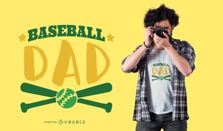 Design de camisetas do pai do beisebol