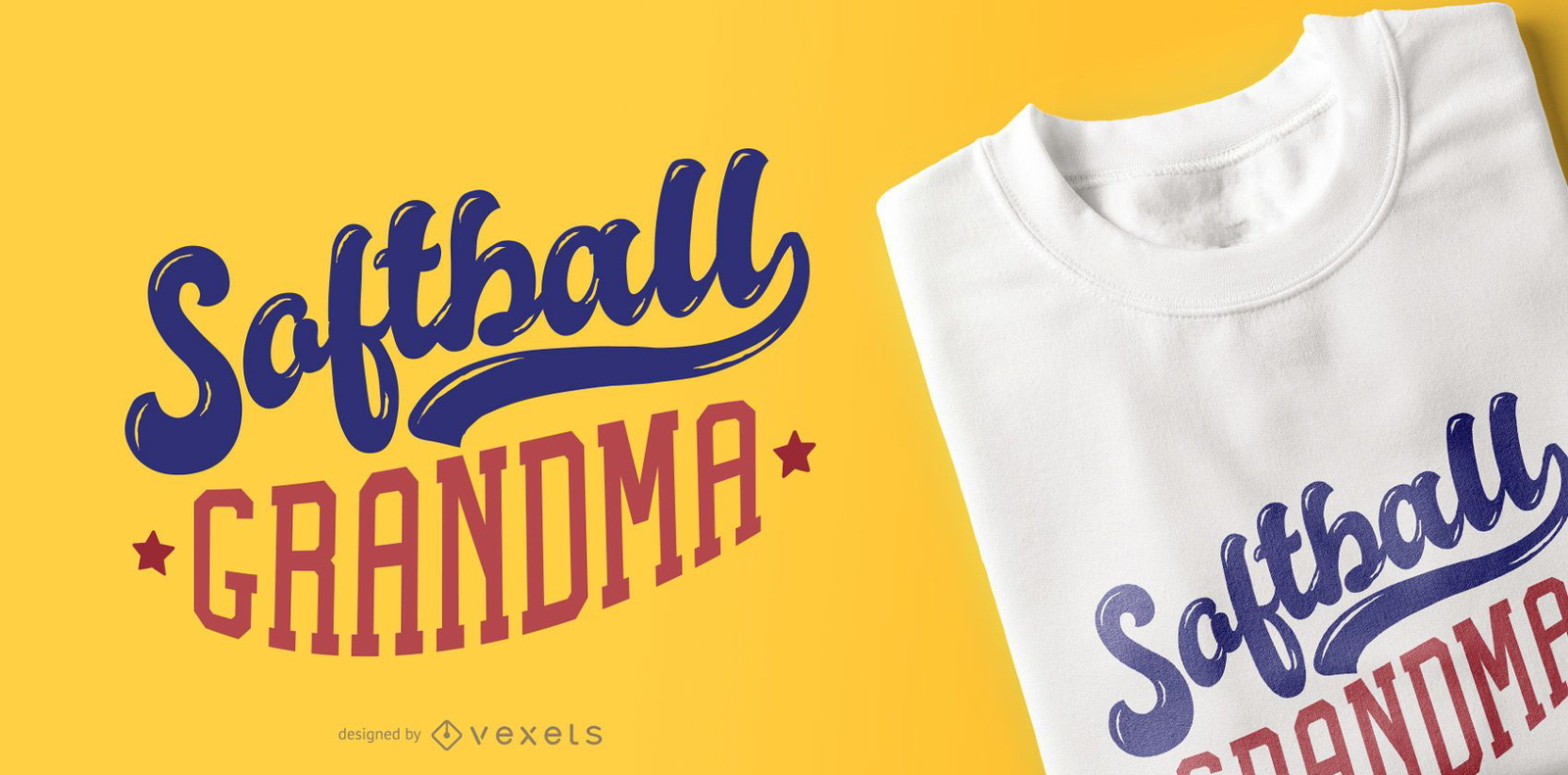 Design de camiseta para vovó softball