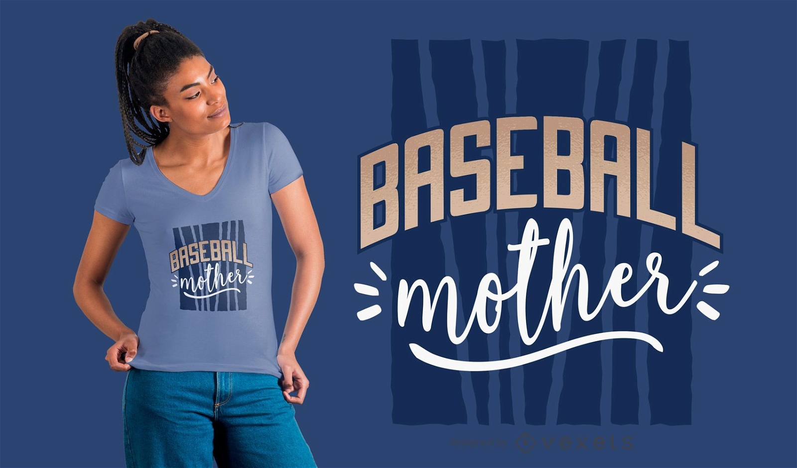 Design de camisetas para mães de beisebol