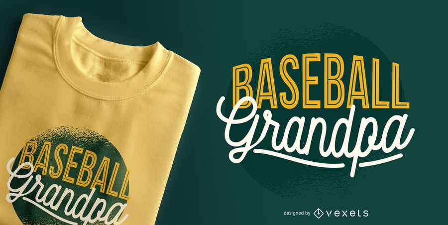 Projeto do t-shirt do vovô do basebol Projeto do t-shirt do vovô do basebol