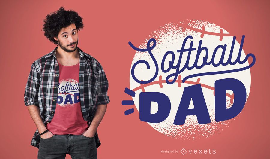 Softball Dad T-shirt Design Softball Dad T-shirt Design