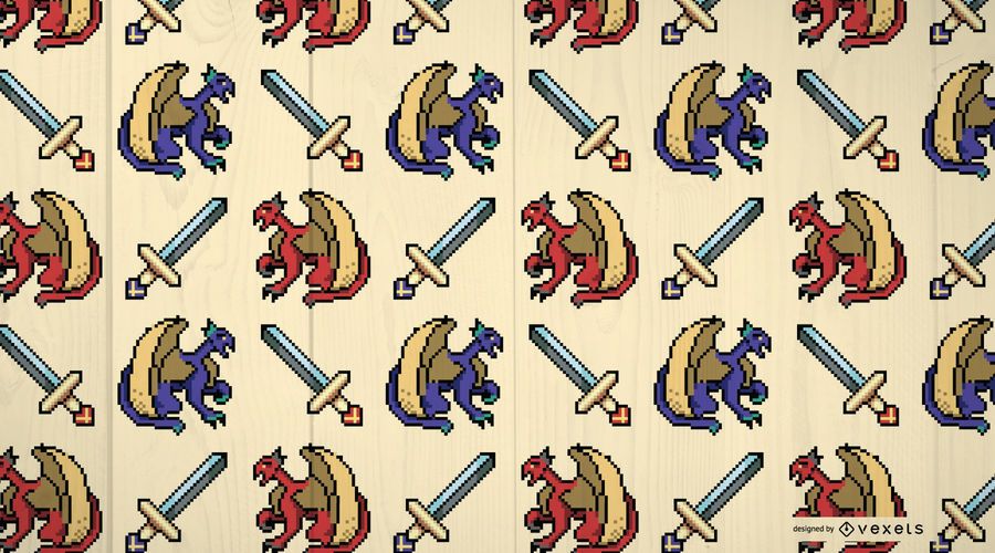 Medieval Dragons Pattern Design Medieval Dragons Pattern Design