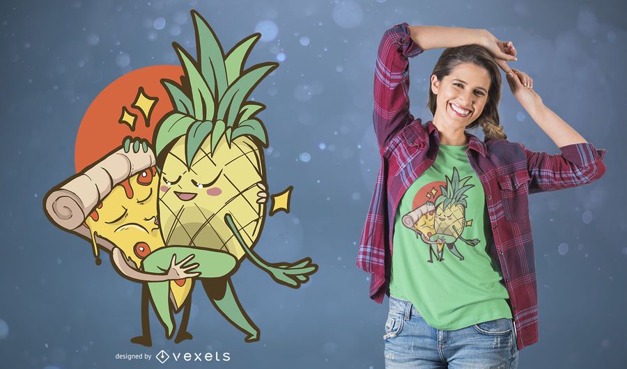 Pineapple pizza forbidden love funny t-shirt design Pineapple pizza forbidden love funny t-shirt design