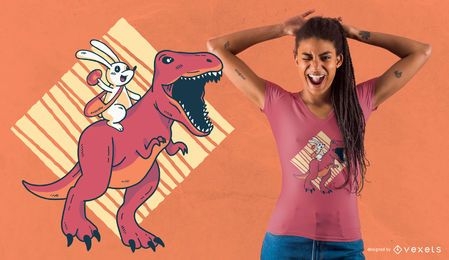 Diseño de camiseta de dinosaurio de Pascua