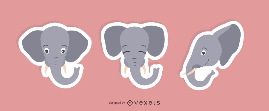 Elephant Sticker Set Elephant Sticker Set