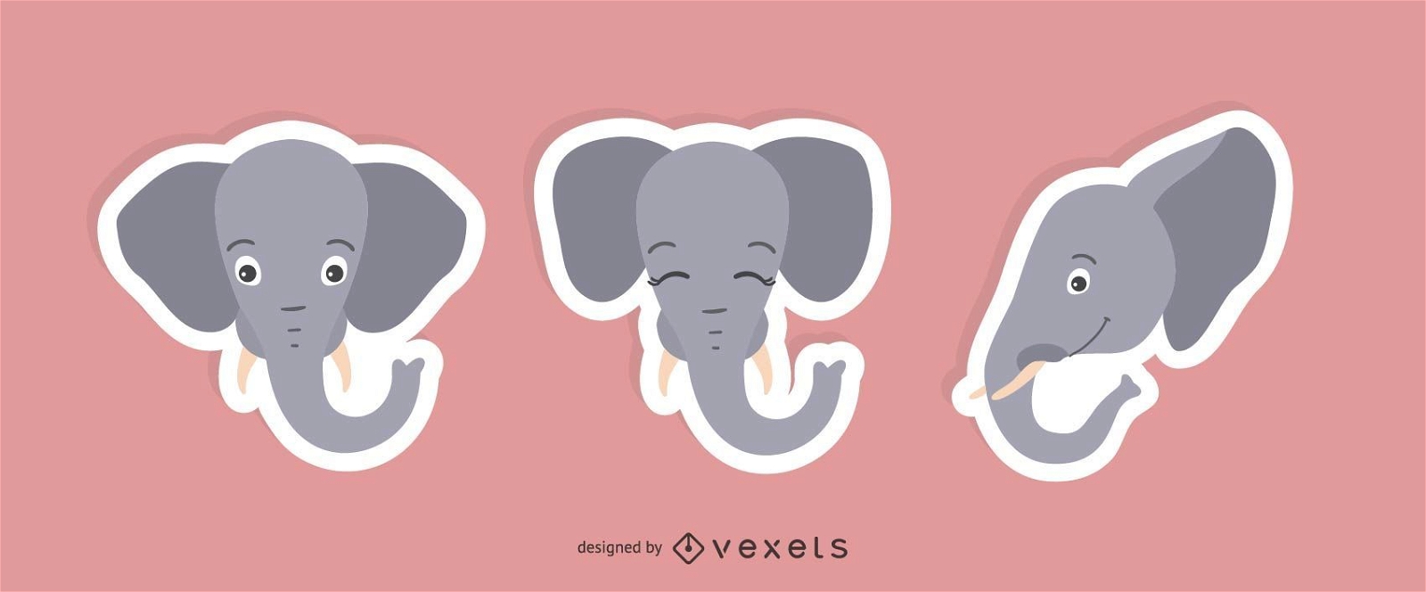 Elephant Sticker Set