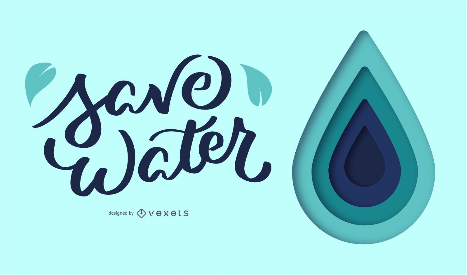 Save Water Ilustração Design