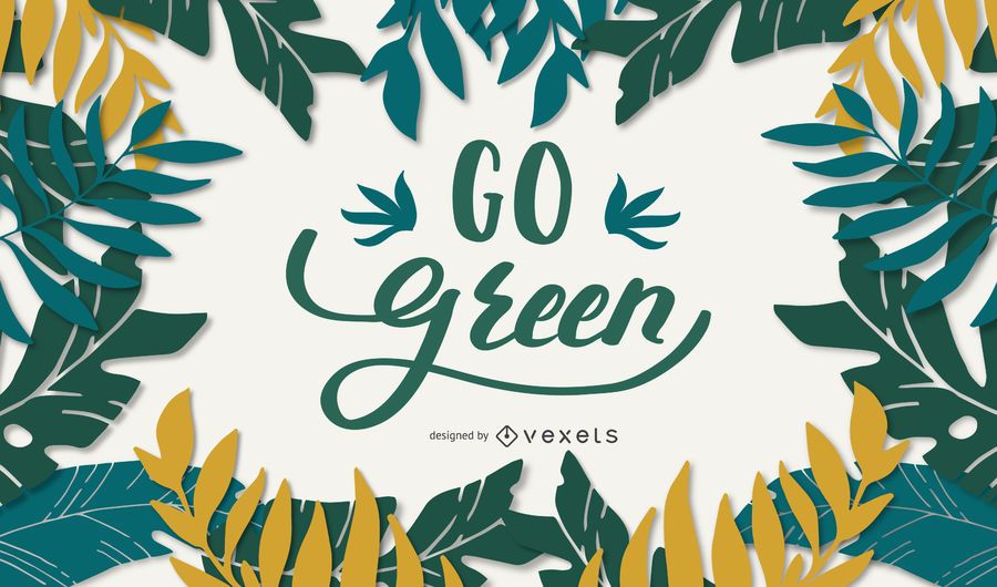 Vai o design de rotulação verde Vai o design de rotulação verde