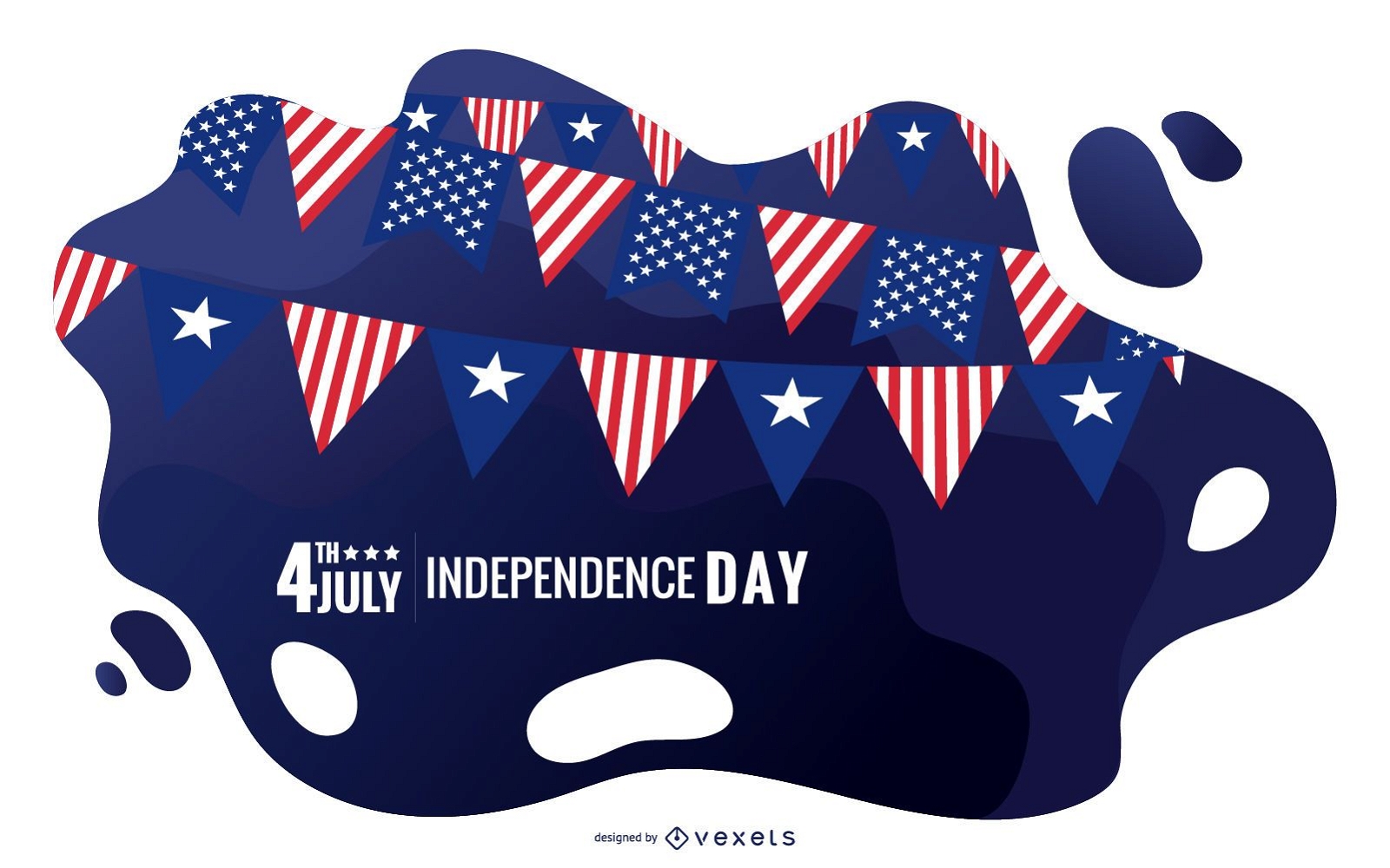 Ilustração do Dia da Independência dos EUA