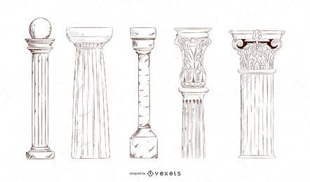 Conjunto de columnas de trazo