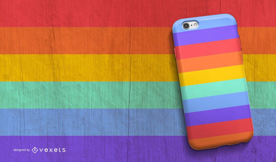 Diseño de la caja del teléfono del arco iris Diseño de la caja del teléfono del arco iris