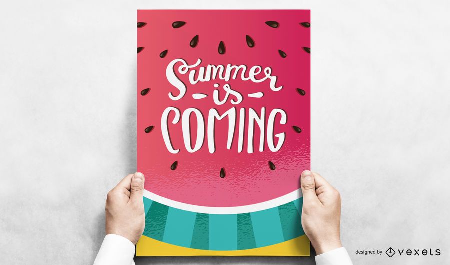 Watermelon summer poster design Watermelon summer poster design