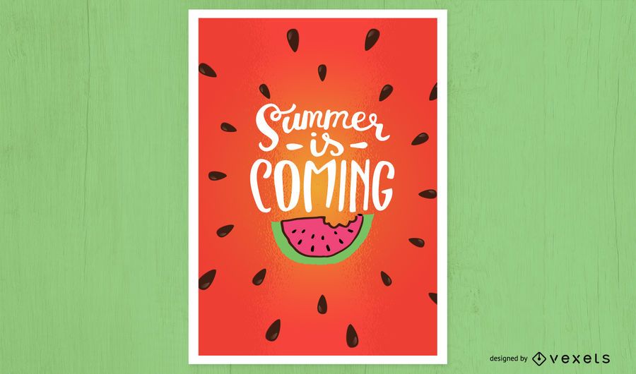 Summer is coming poster design Summer is coming poster design