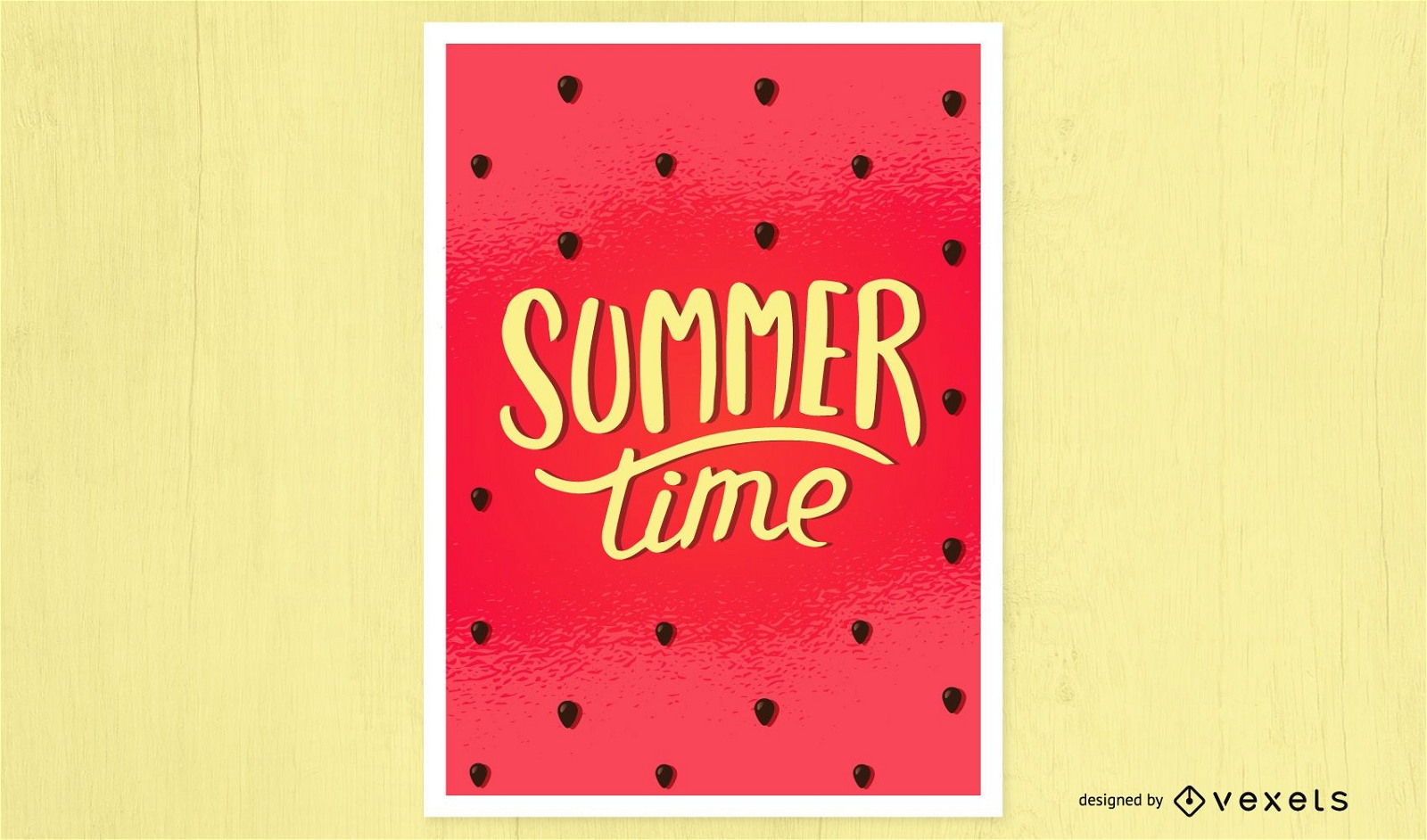 Diseño de cartel de sandía de verano.