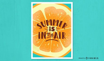 Cartaz de verão laranja