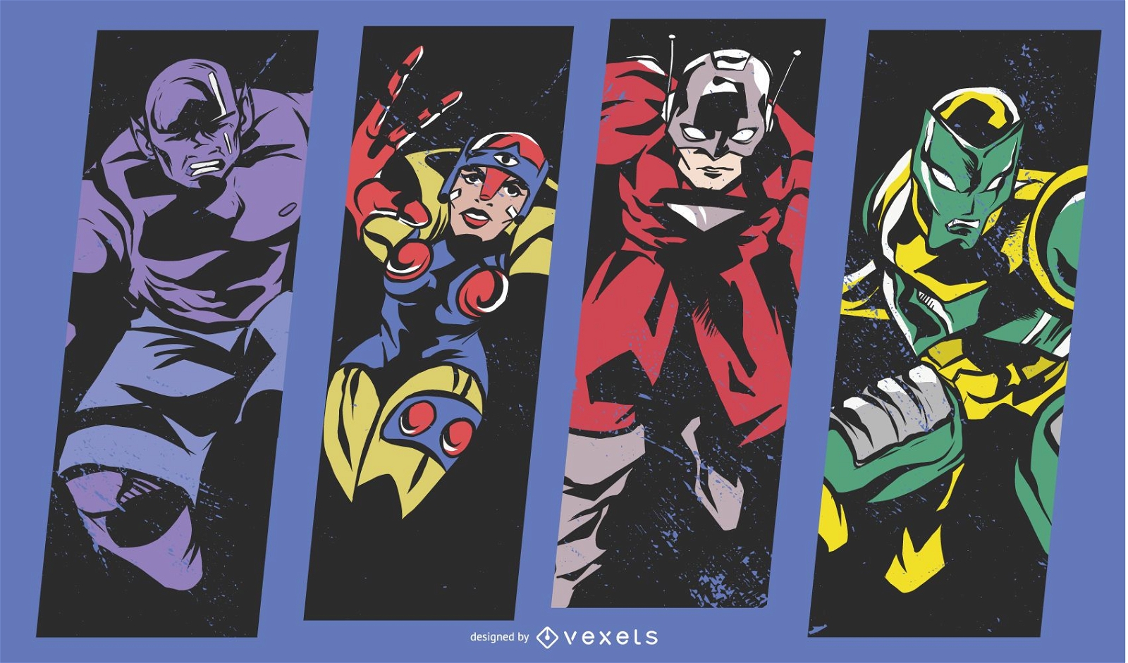 Superhelden-Comic-Illustration
