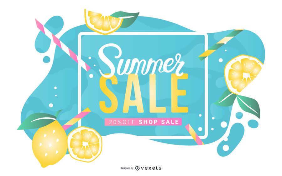 Summer sale lemonade banner Summer sale lemonade banner