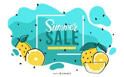 Lemon summer sale banner design Lemon summer sale banner design