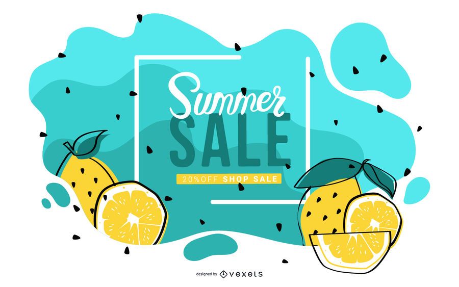 Lemon summer sale banner design Lemon summer sale banner design