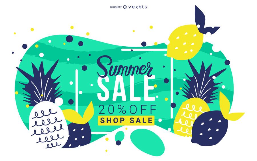Summer sale fruits banner design Summer sale fruits banner design
