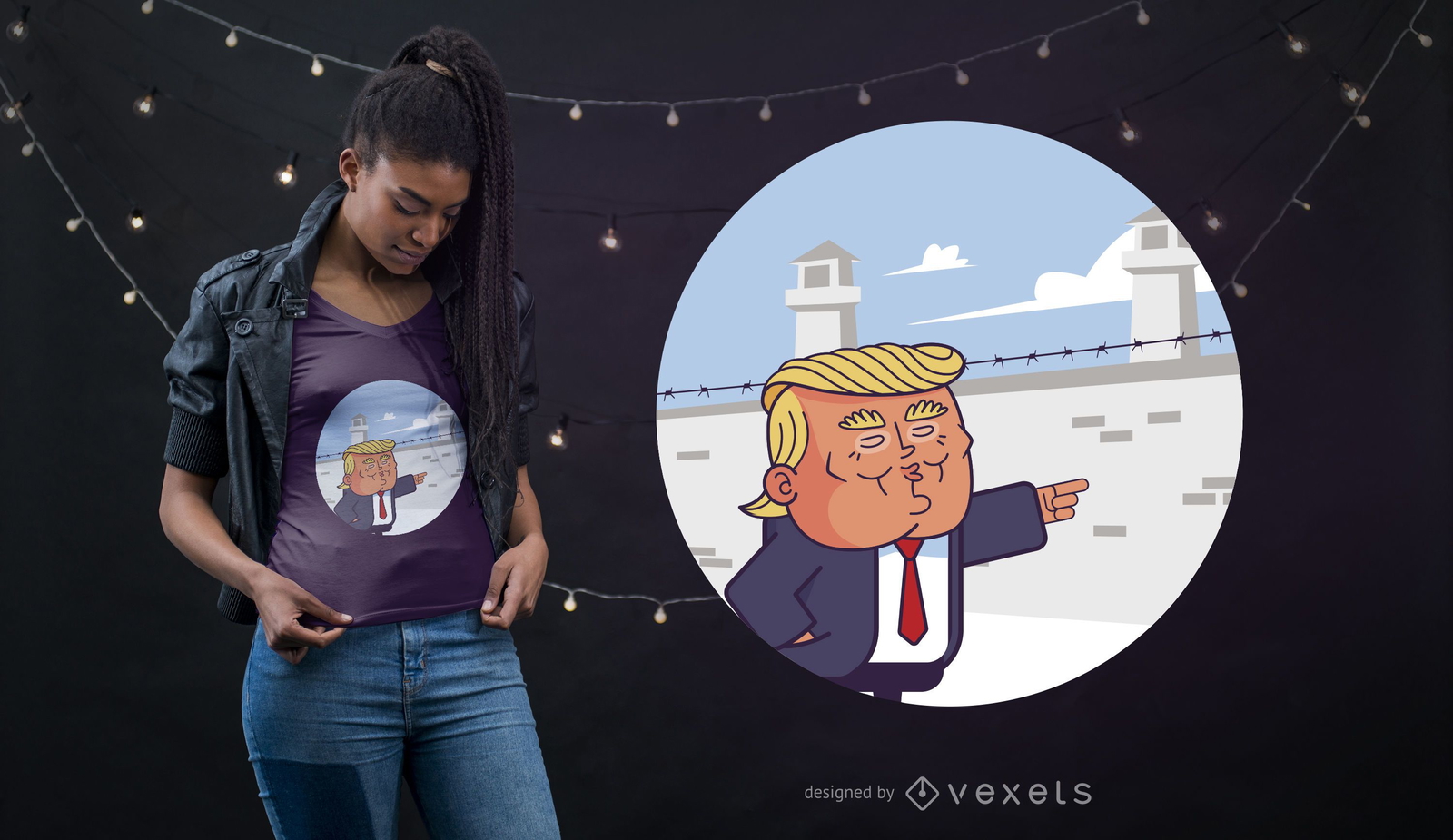 donald trump wall t-shirt design