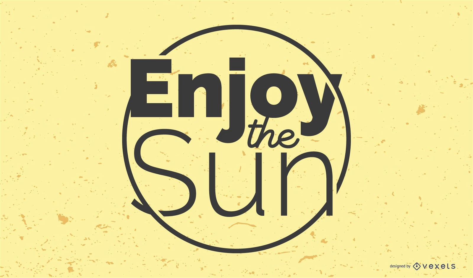 Enjoy the sun lettering