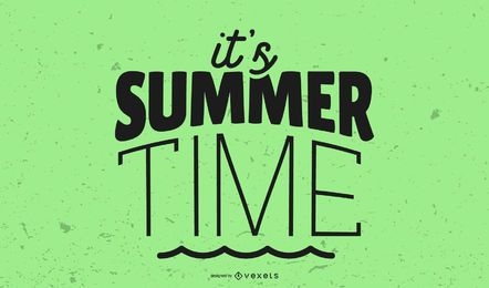 It's Summer Time Graphic Title Vector Download
