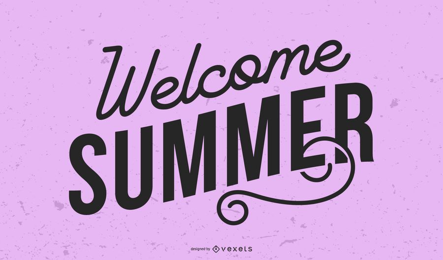 Bienvenida título gráfico de verano. Bienvenida título gráfico de verano.