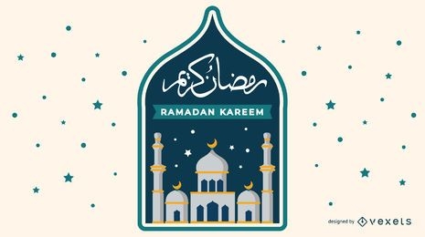 Design muçulmano do Ramadan Kareem