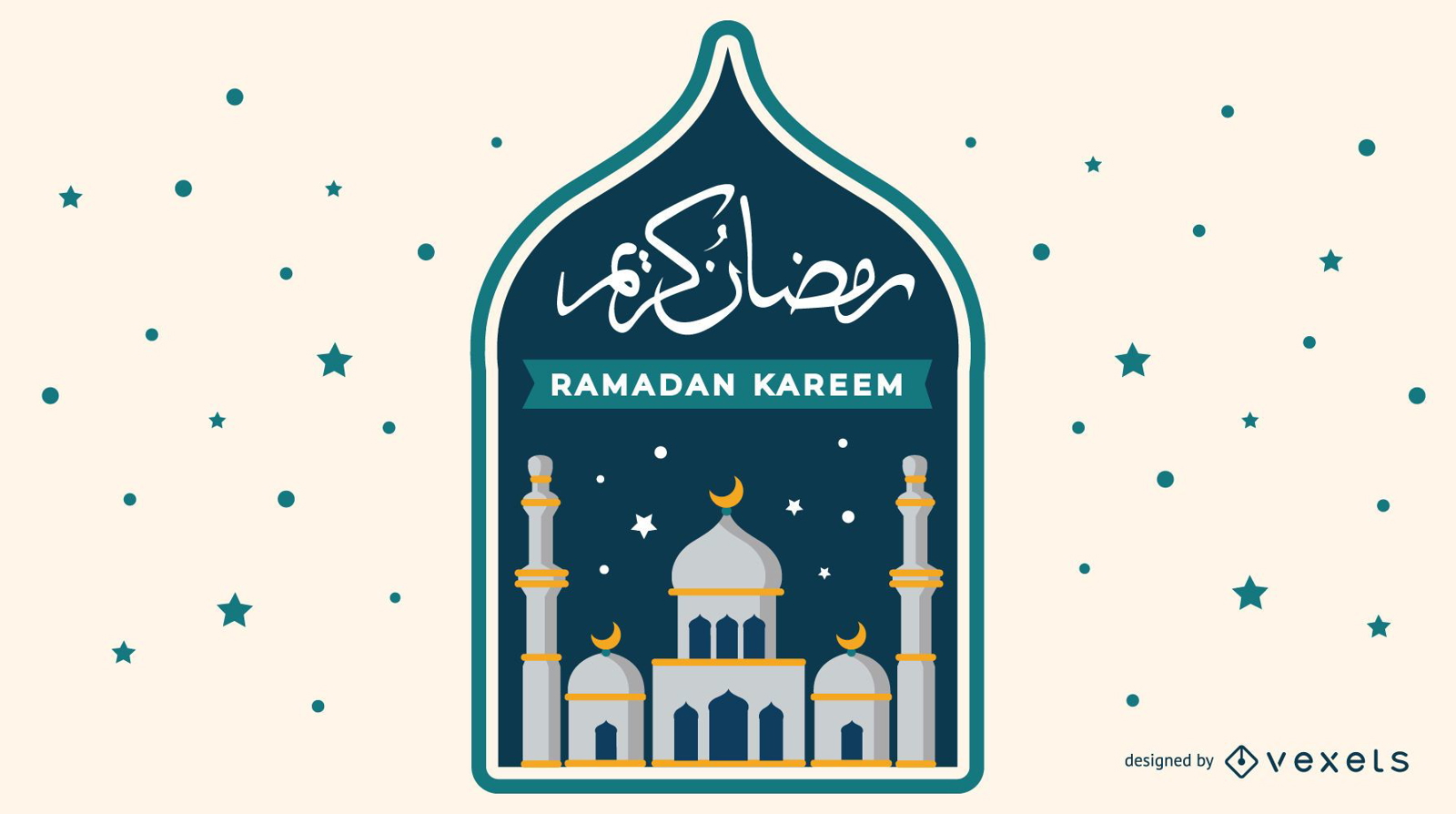 Diseño musulmán de Ramadán Kareem