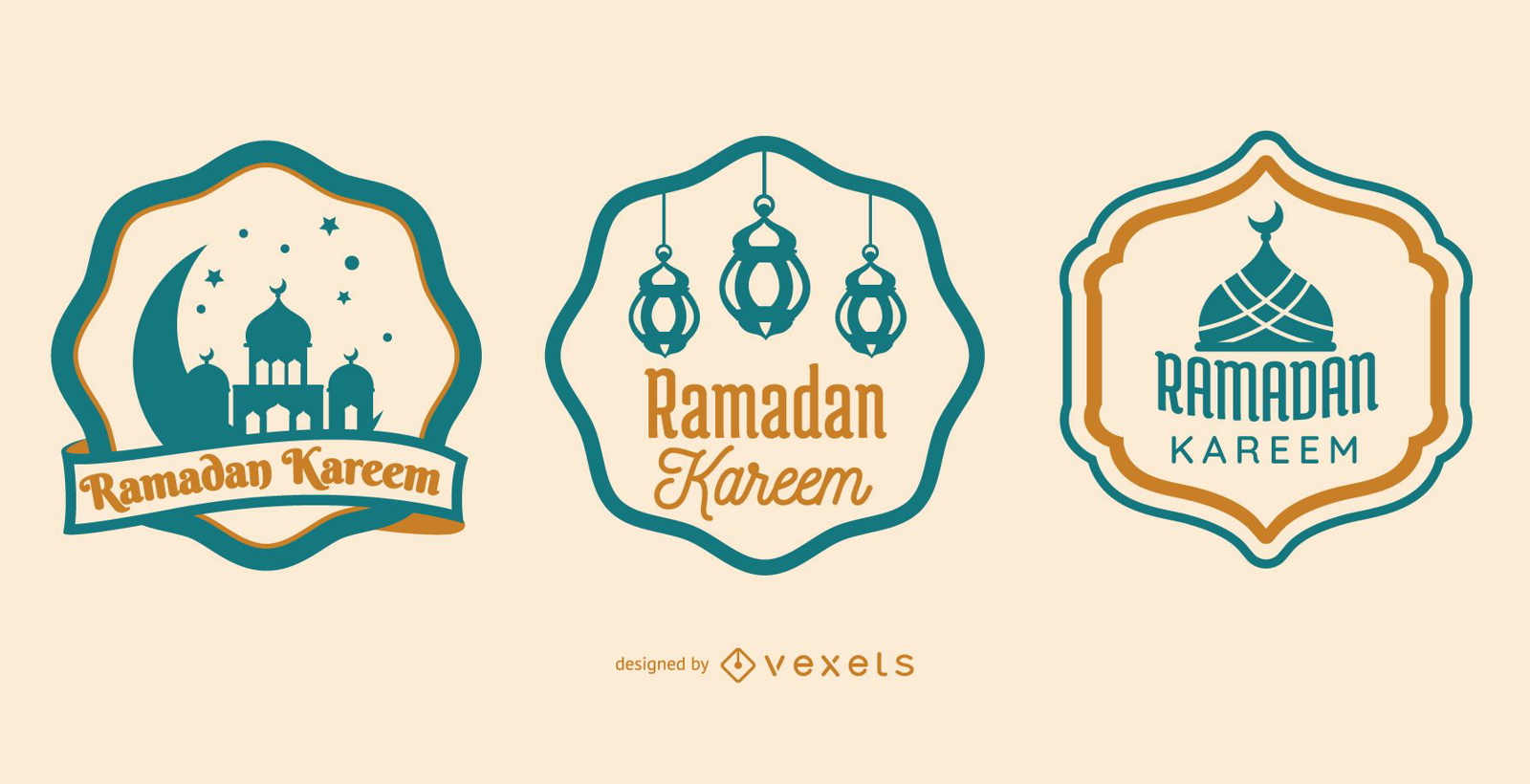Conjunto de emblemas Ramadan Kareem