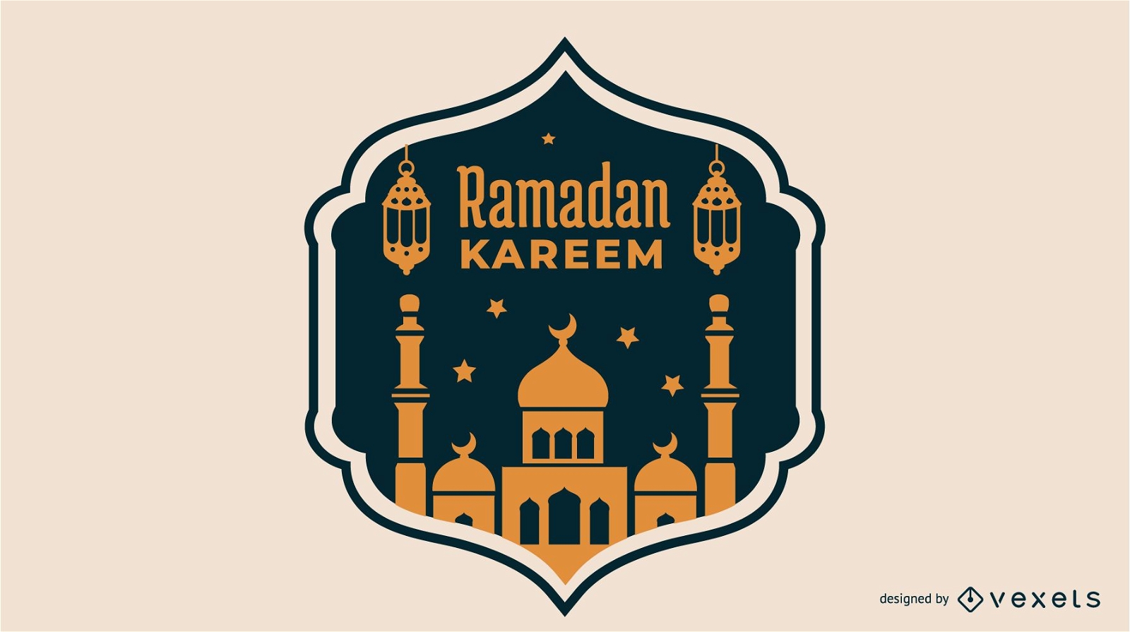 Diseño de mezquita de ilustración de Ramadán