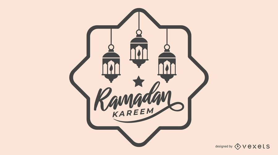 Black And White Ramadan Illustration - Vector Download