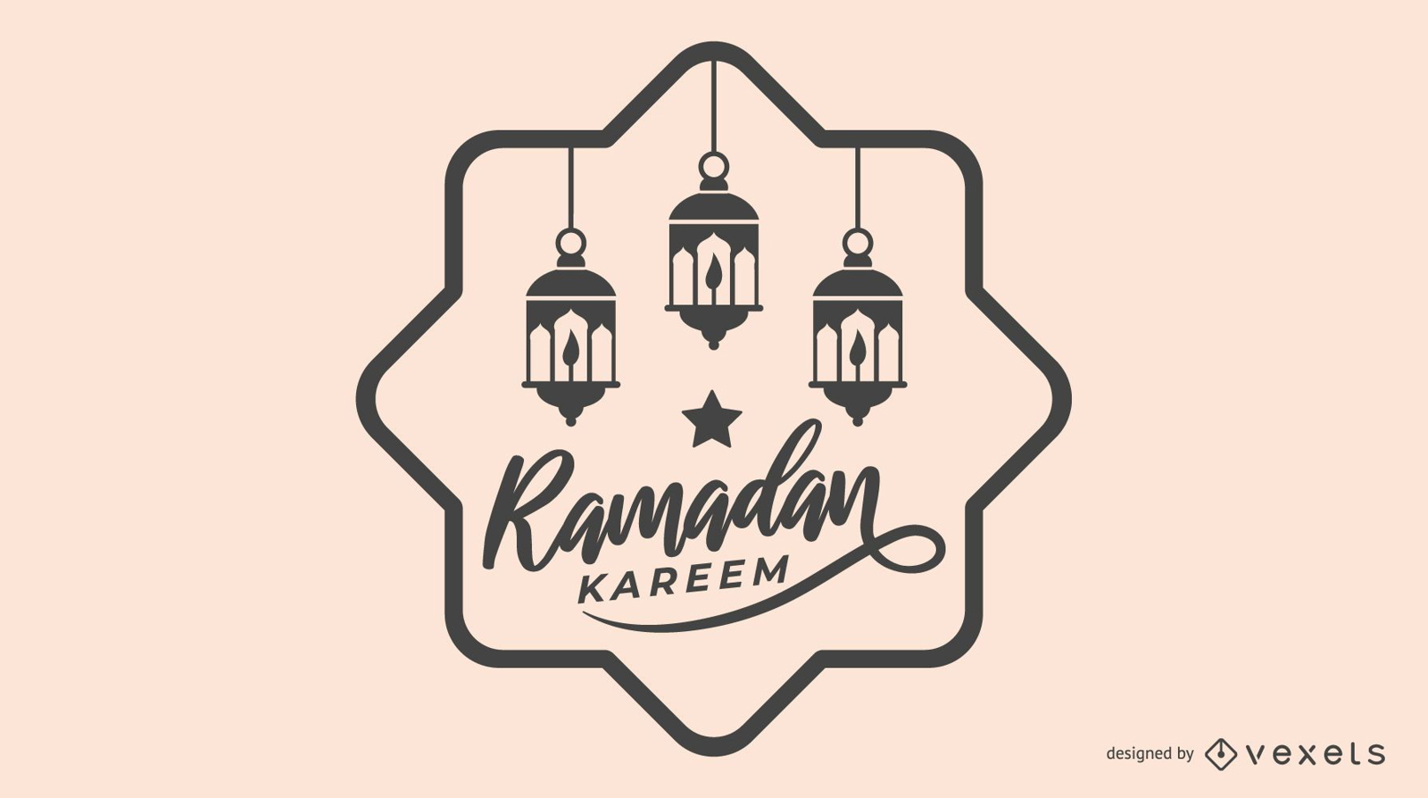 Schwarzweiss-Ramadan-Illustration